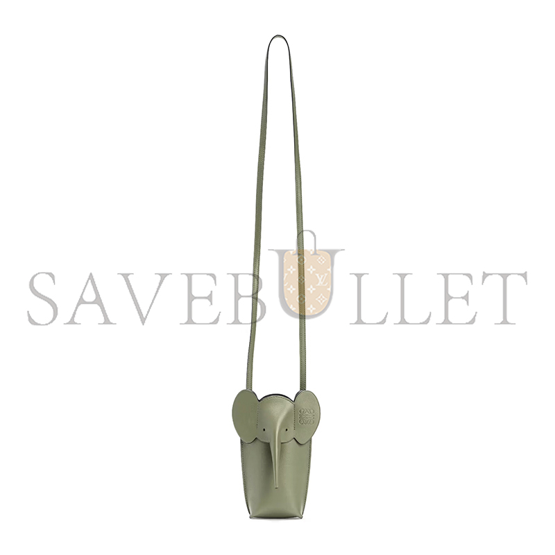L0ew* elephant pocket in classic calfskin c623b02x03 (18*8*4cm)
